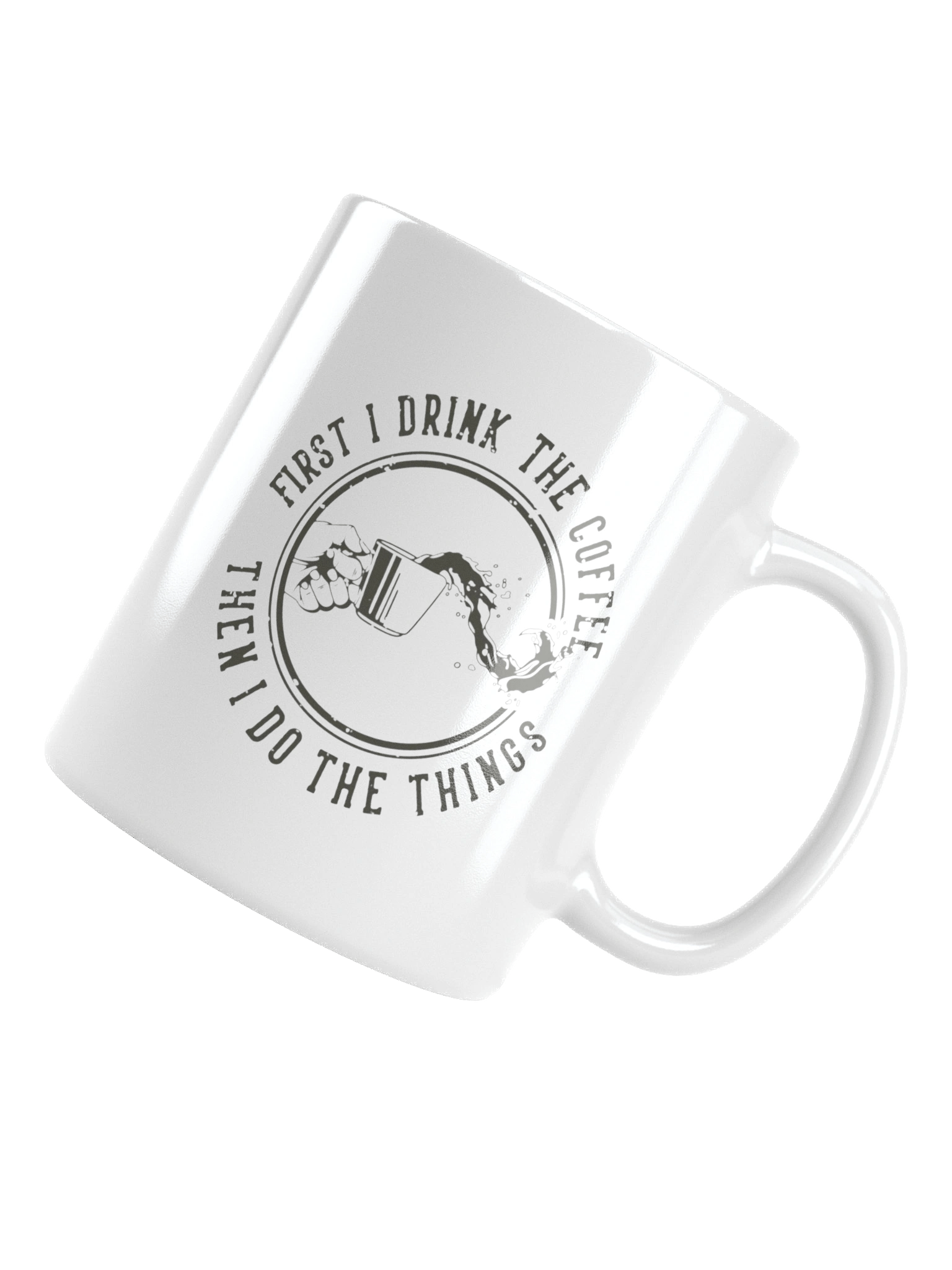 Coffee Lover's Circle White Glossy Mug product image (5)