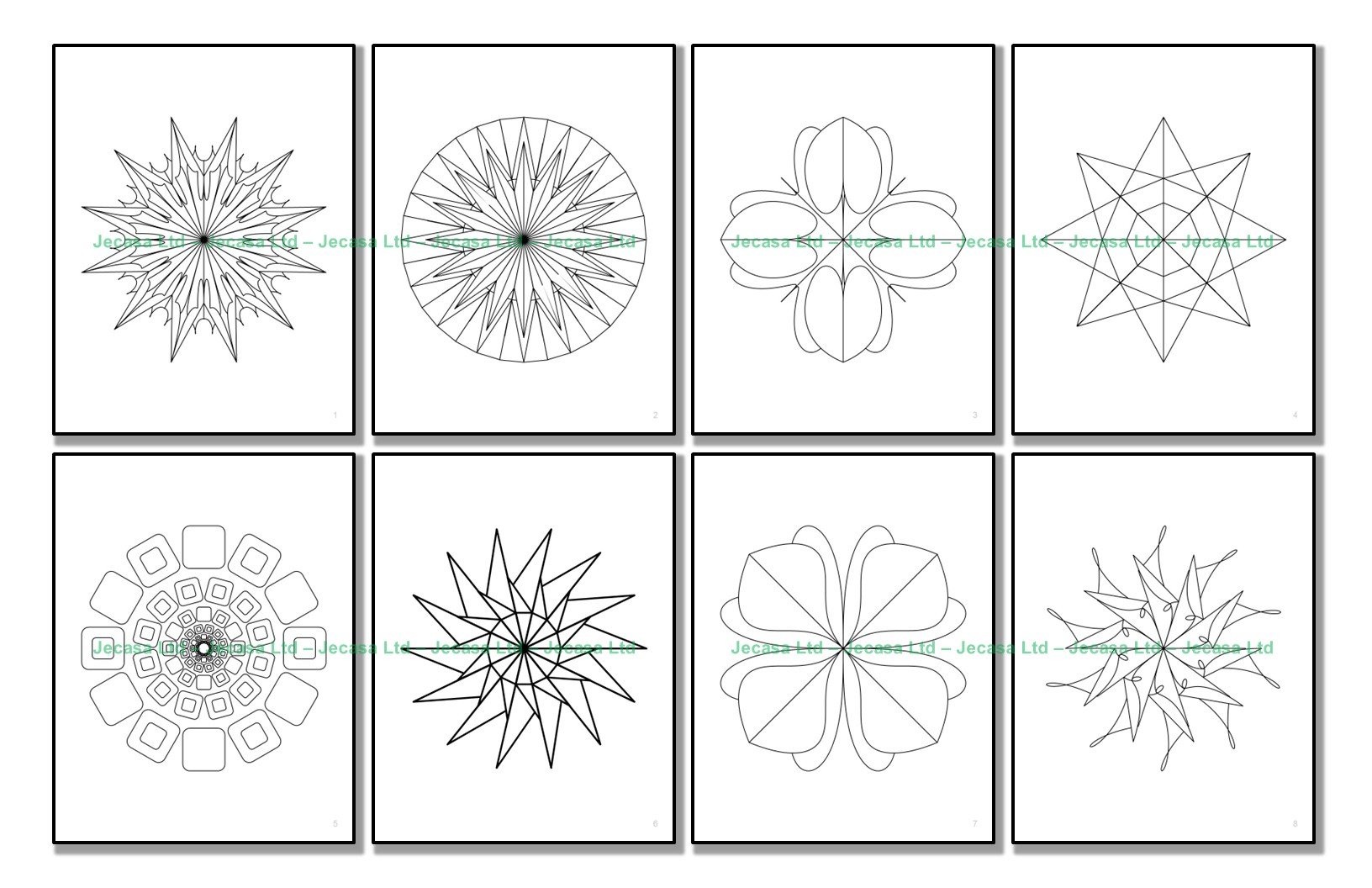 100 Geometric Mandala Coloring Pages | PDF | Digital File | Series GM2025 Vol. 3 product image (3)