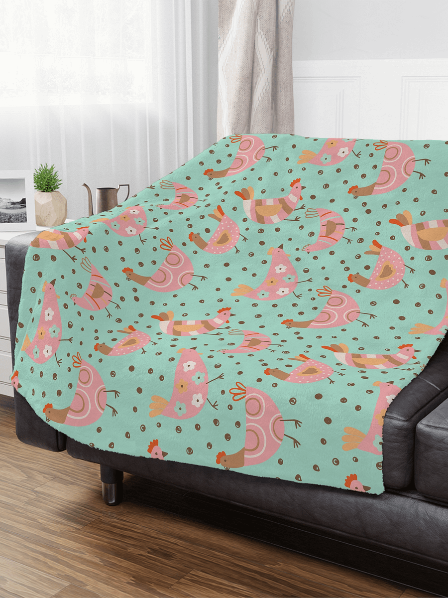 Pastel Chicken Blanket - Mint & Pink product image (5)