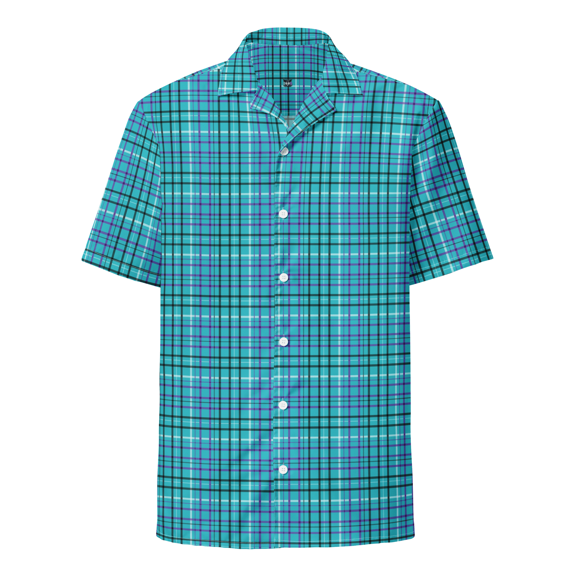 Teal Plaid Button-Up Shirt product image (1)