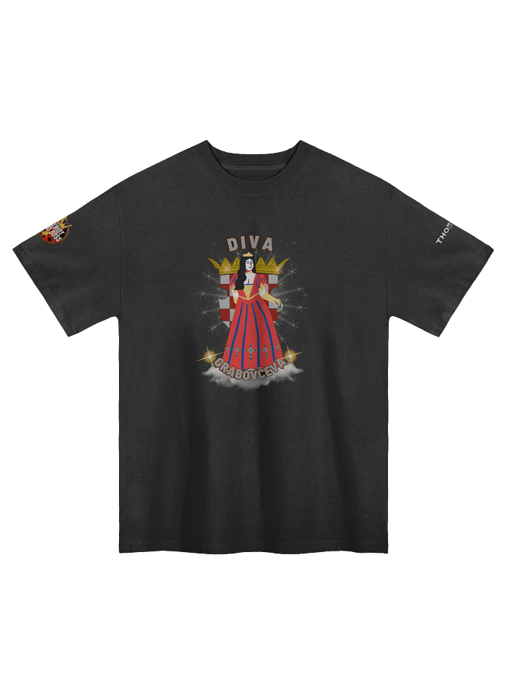 Crowned Patriot Diva Grabovčeva Oversized Tee product image (1)