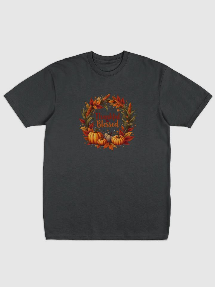 Thankful & Blessed Autumn Wreath Tee product image (1)