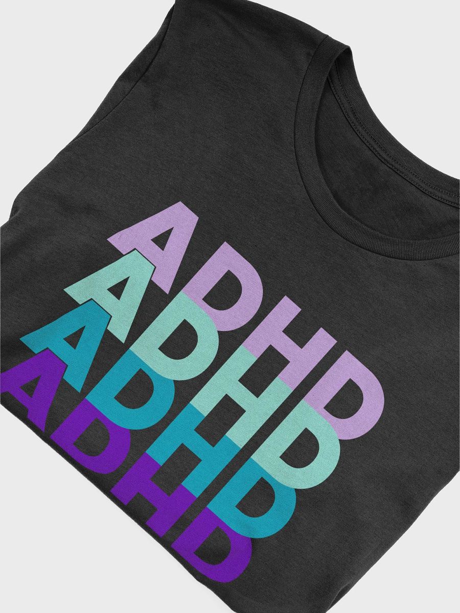 ADHD x4 (Lavender, teal, purple, and turquoise words) Super Soft T-shirt product image (4)