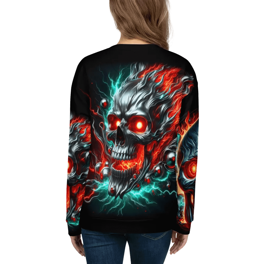 Inferno Skulls All-Over - Unisex Sweatshirt #13 product image (7)