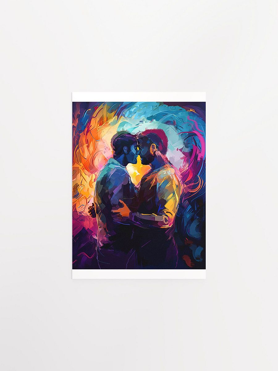 Two Men – Colorful Embrace Gay Matte Poster product image (1)