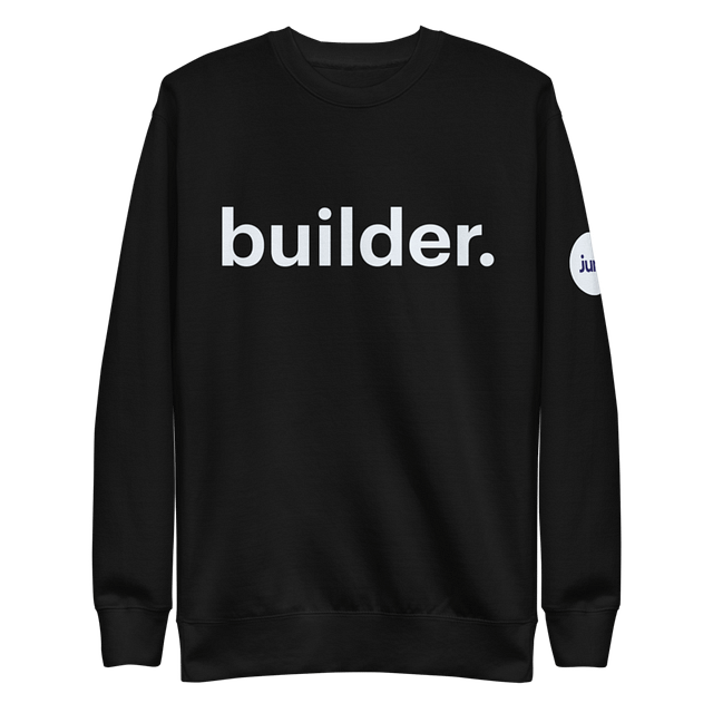 Builder Adult Crew Sweatshirt, Black product image (1)