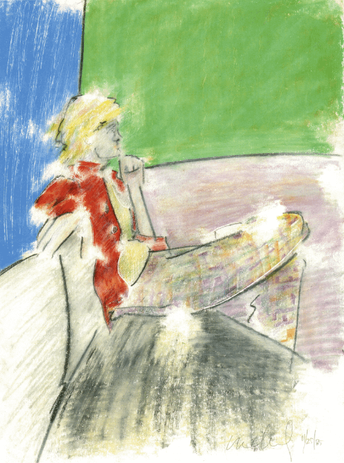 Woman in a Red Shirt 1985 print product image (1)
