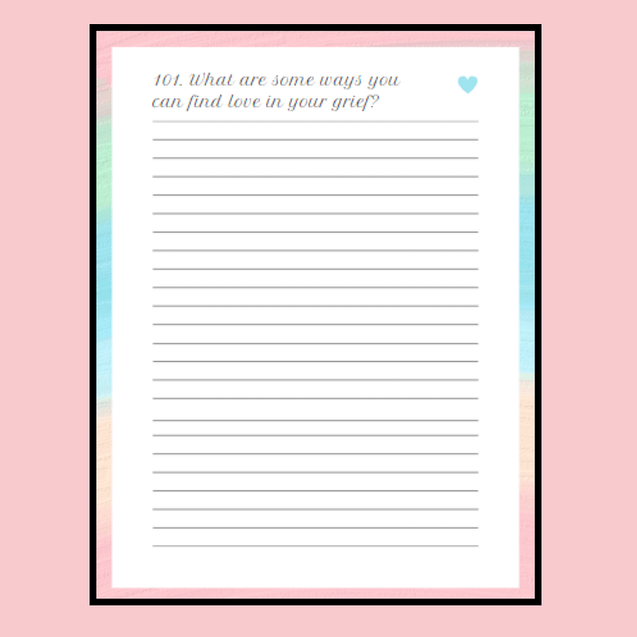 Grief Journal Prompts- 101 Journal Prompts to help you grieve product image (5)