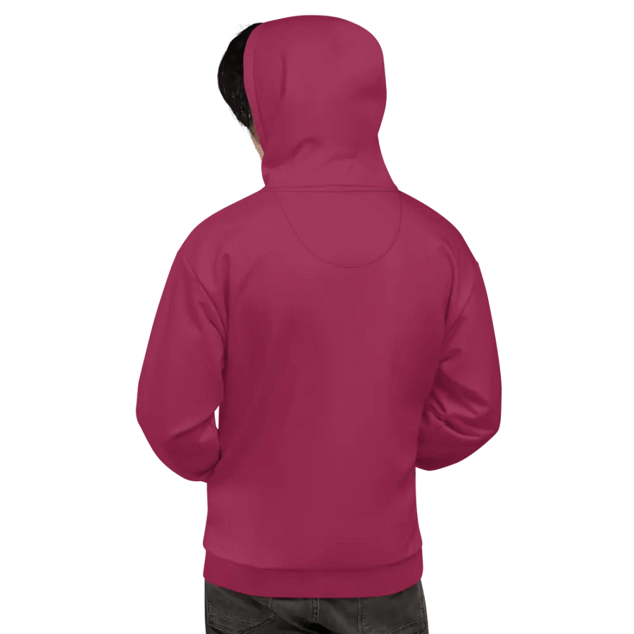 Plain Dark Red True Summer Unisex Recycled Polyester Heavyweight Premium Hoodie by Treasure Pie product image (9)