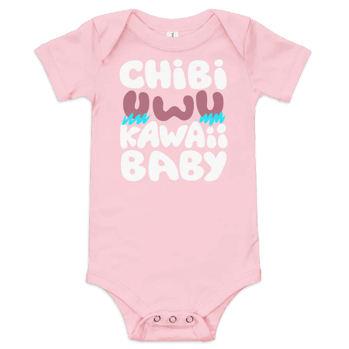 Chibi Uwu Kawaii Baby Onesie - Pink product image (1)