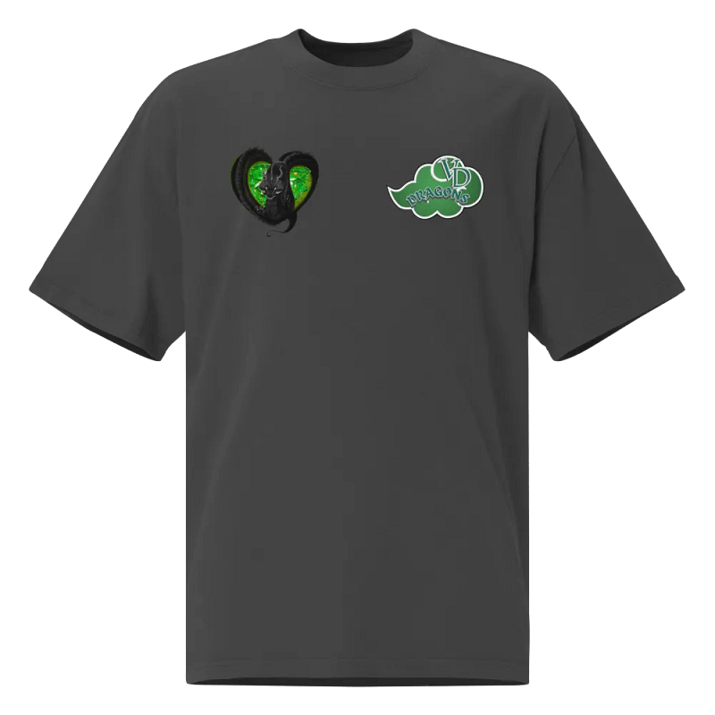THE GREEN RAIN CLOUD HEARTED OVERSIZED TEE