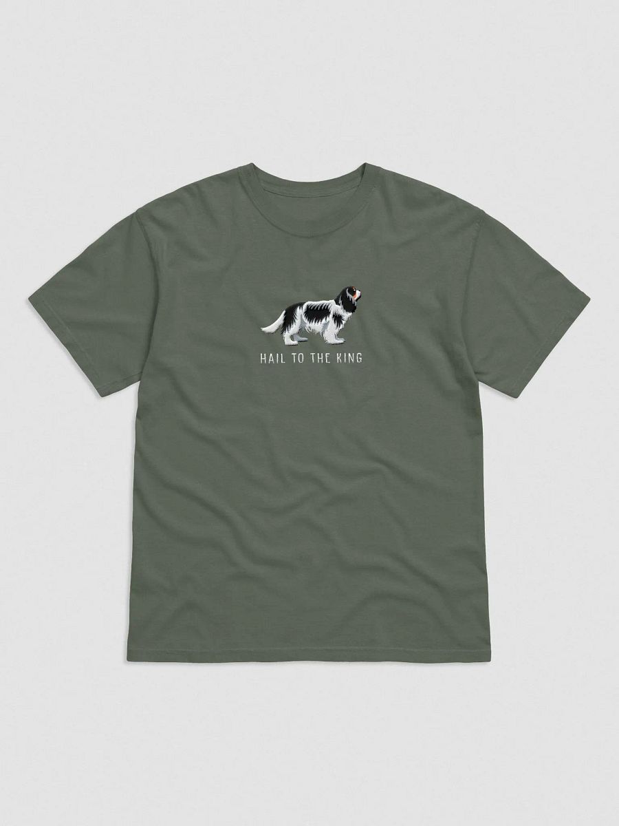 Hail to the King T-Shirt(Embroidered) of a Cavalier King Charles Spaniel(Tricolor) product image (4)