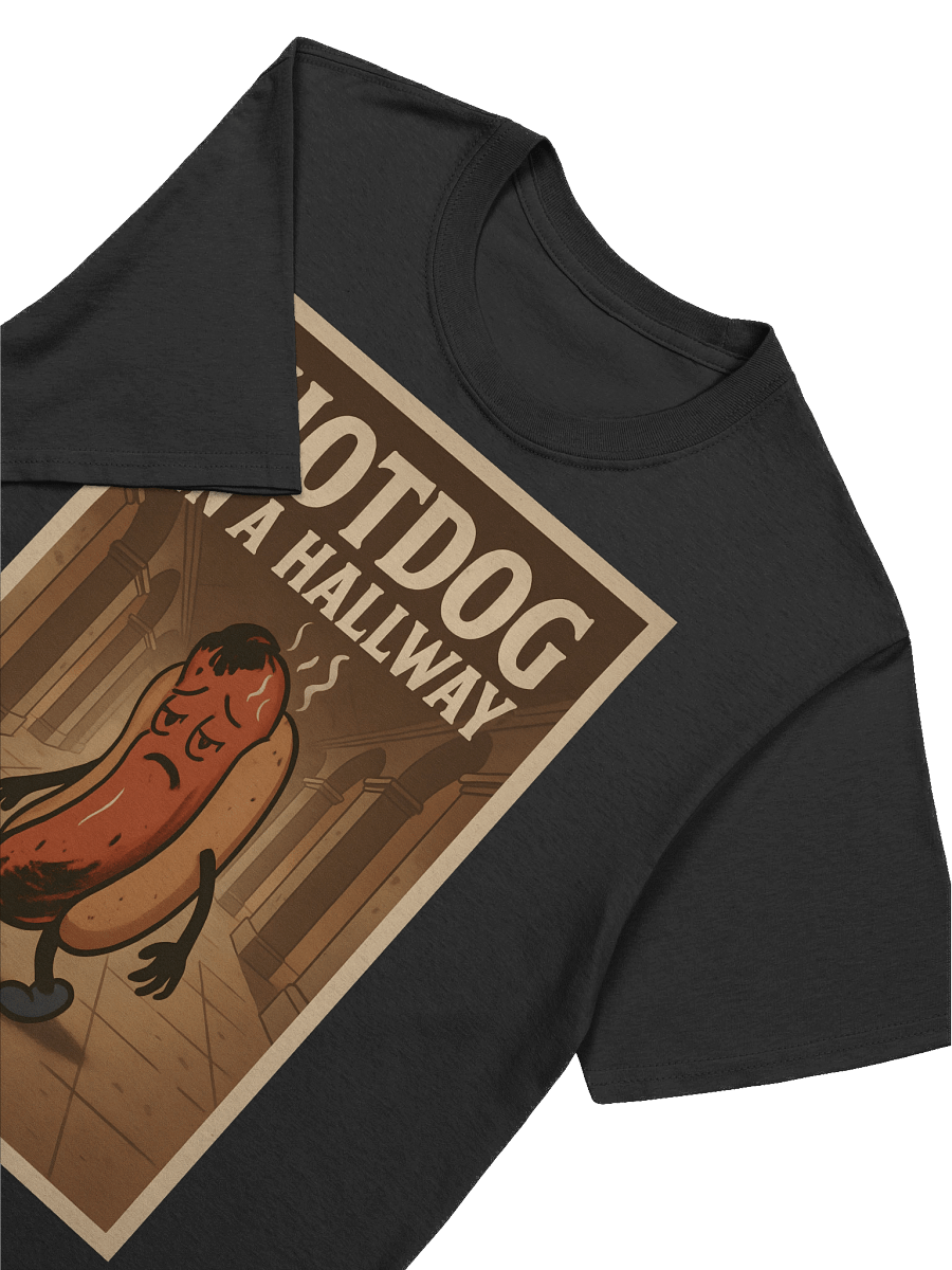 🔥 Hotdog in a Hallway T-Shirt – Funny Burnt Hotdog Meme Tee product image (83)