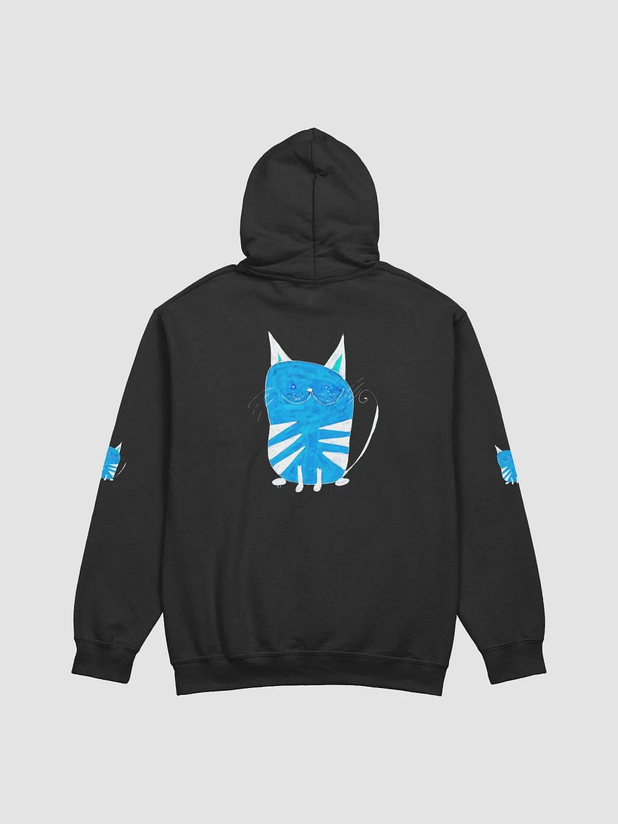 Abstract Whimsical Fun Striped Cat Pull On Hoodie product image (4)