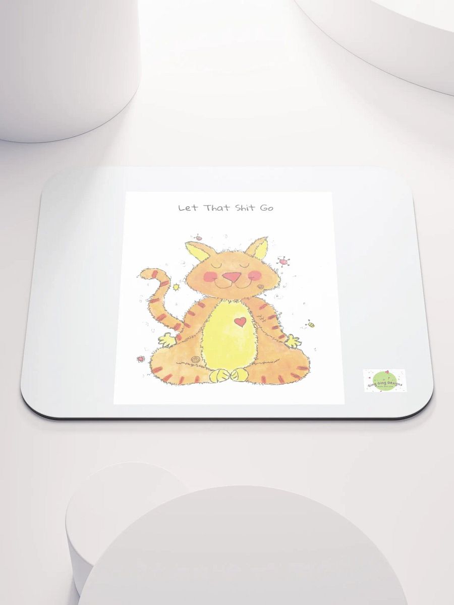 Ging Ging Meditating Cat Mouse Pad product image (1)