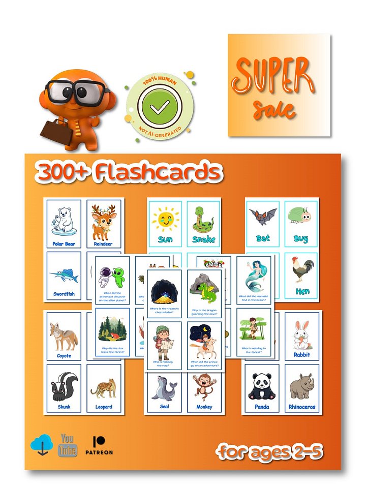 Kiddie Speak Printable Flashcards Bundle product image (1)