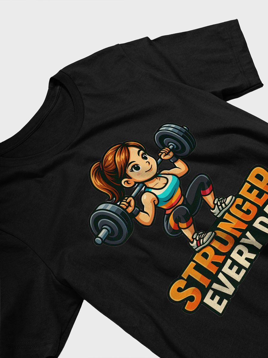 Stronger Every Day Squat Cartoon T-Shirt product image (11)