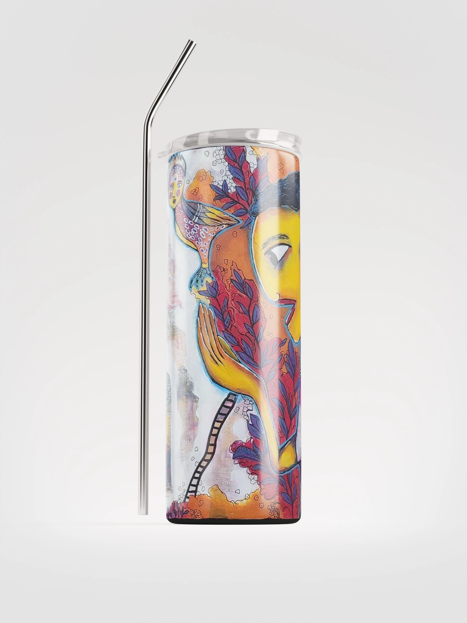 I Have Hope That Peace Will Fly Again- Art-Inspired Stainless Steel Tumbler with Straw product image (1)