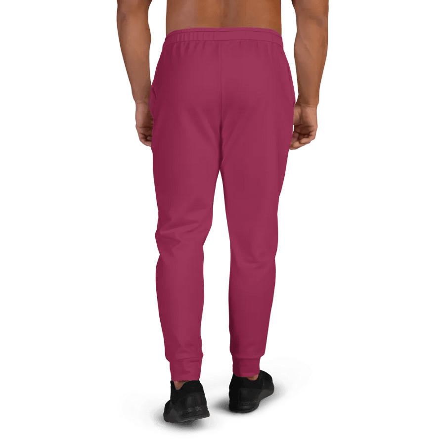 Plain Dark Red True Summer Recycled Polyester Premium Men's Joggers by Treasure Pie product image (4)