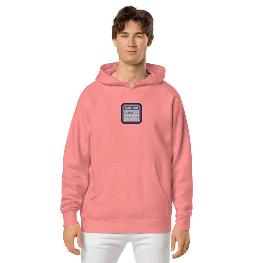 CAUTION: ASD BURNOUT embroidered pigment hoodie (purple bubble design) product image (3)