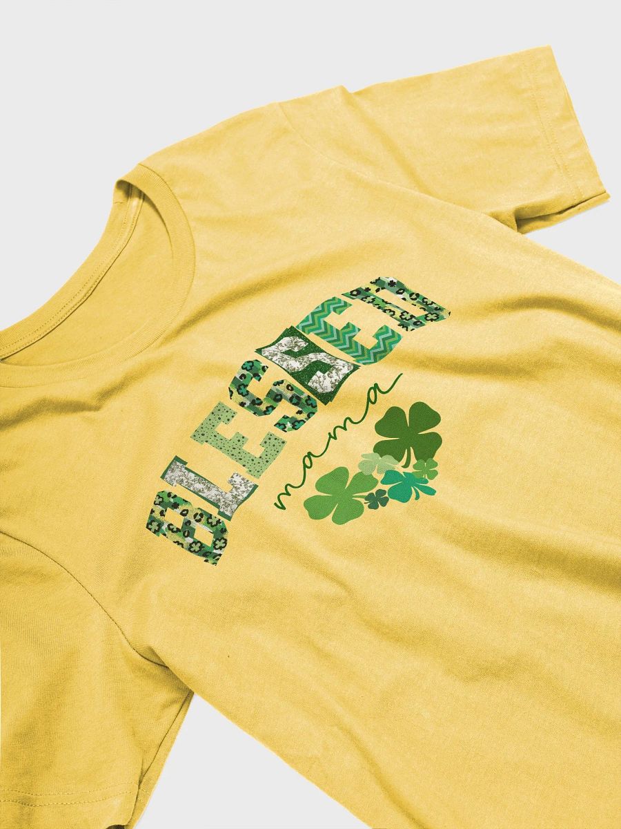 St Patricks Day Blessed Mama Shirt - Clover t-shirt for Mother of six product image (16)