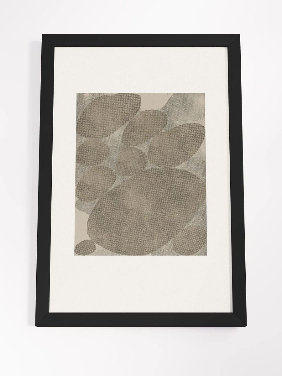 Earthy Elegance Framed Oval Poster | Timeless Minimalist Design with Natural Tones product image (4)