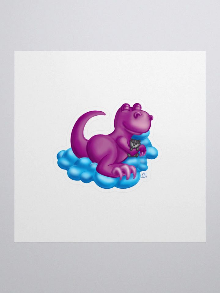 Sleepy Dino Sticker product image (1)