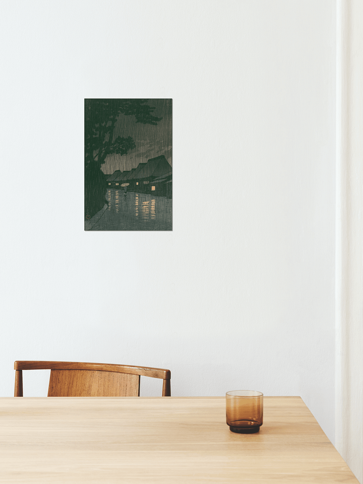 Rainy Night at Maekawa - Kawase Hasui product image (1)