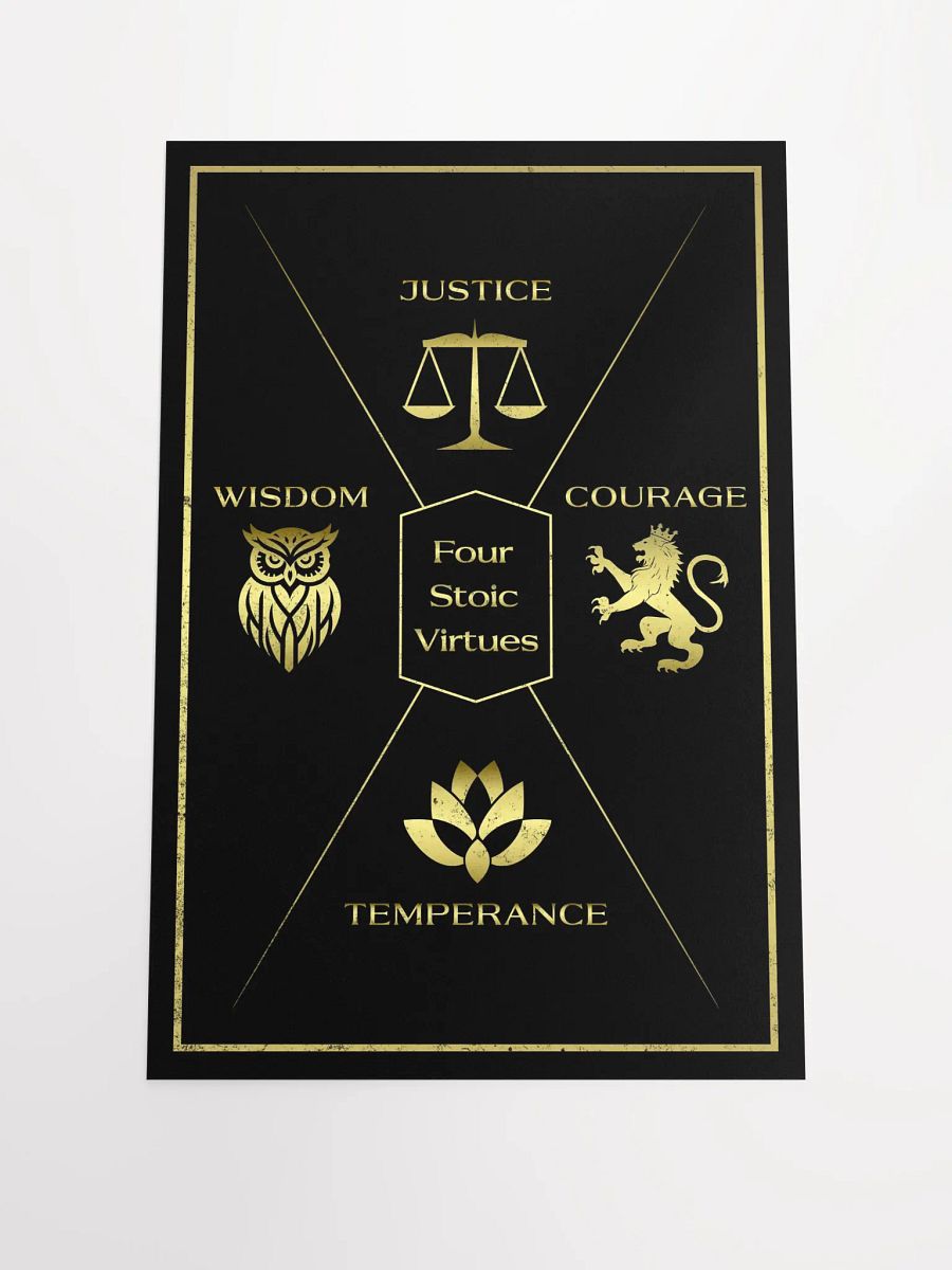 4 Stoic Virtues Matte Paper Poster product image (3)