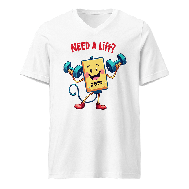 Cheerful IV Fluid Bag Cartoon Workout Tee product image (7)