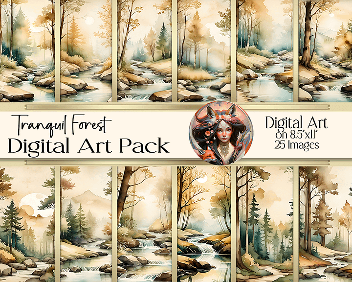 Tranquil Forest Digital Art Pack product image (1)