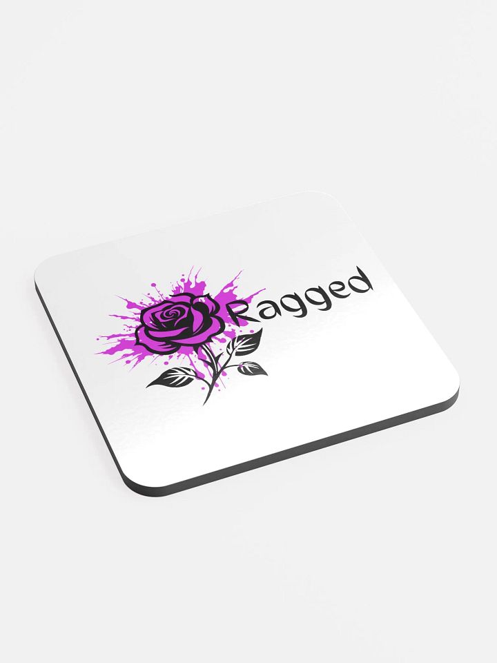 Ragged Rose Purple Glossed Cork Coaster product image (2)