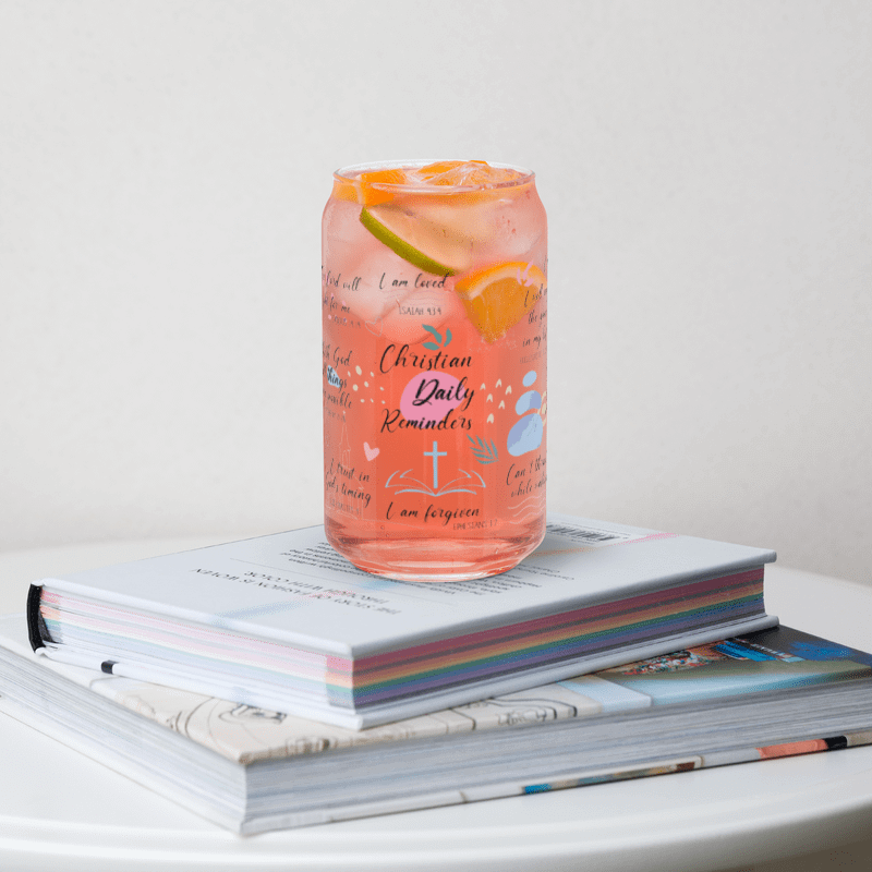 Motivational Quotes Collage 16 oz. Glass