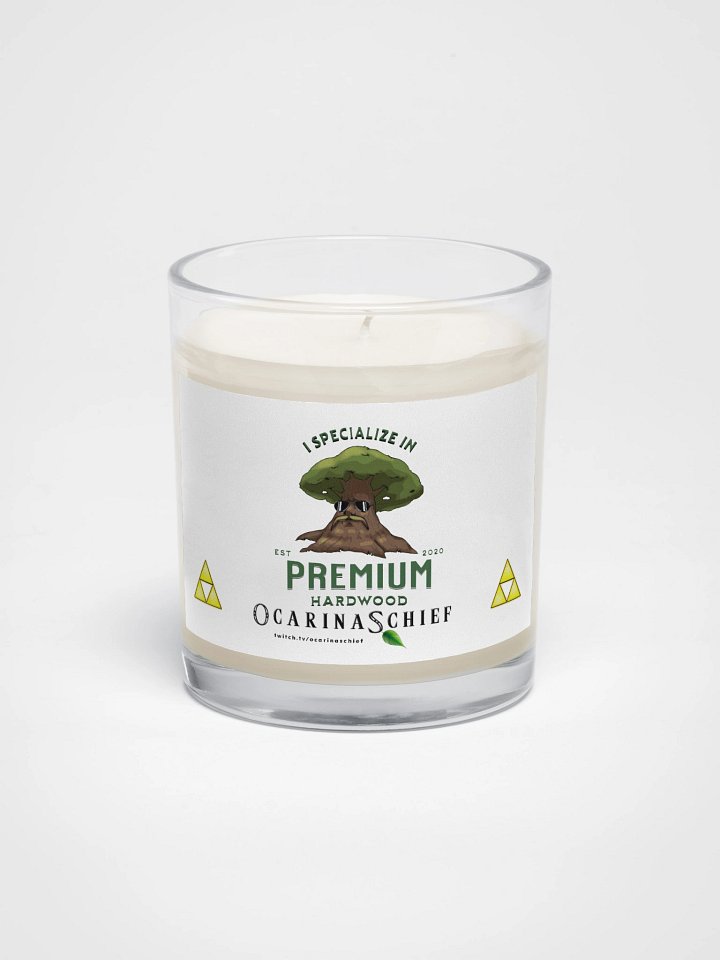 Premium Hardwood Soy Wax Candle In A Clear Glass Jar product image (1)