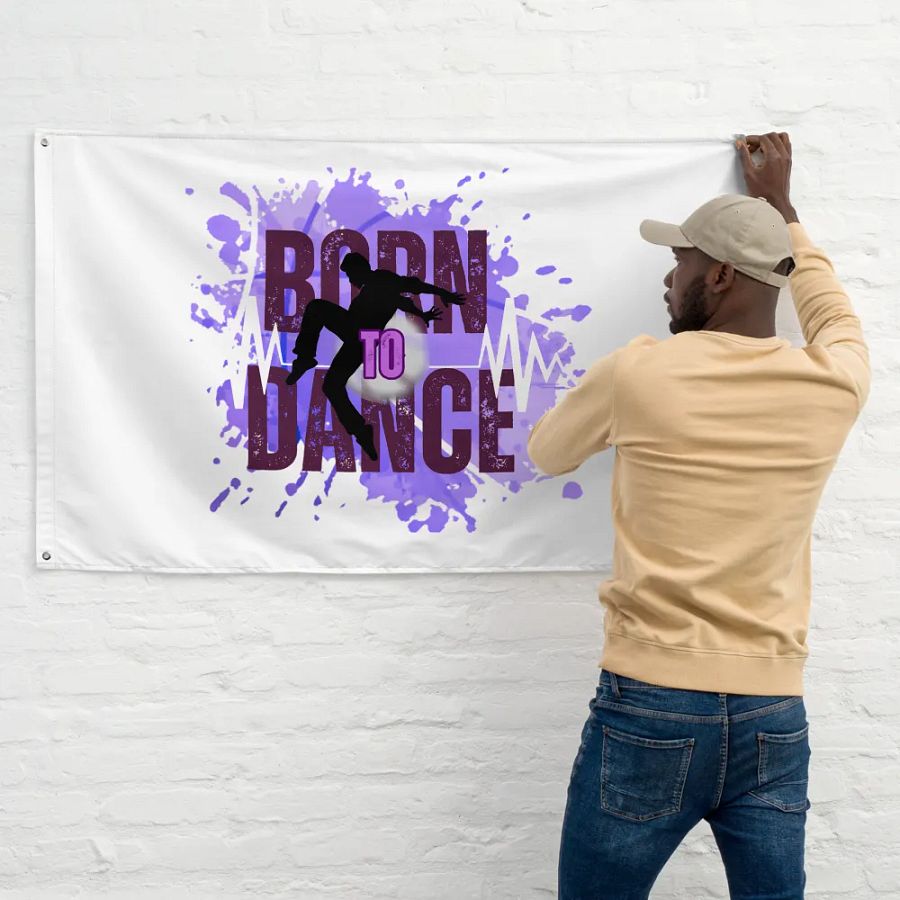 Born to Dance His Silhouette Flag product image (11)