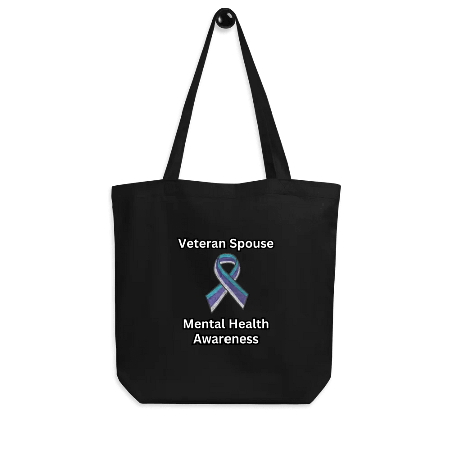 Veteran Spouse Mental Health Awareness Tote Bag product image (7)