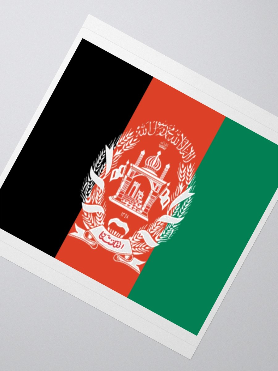 Exclusive Afghanistan Flag Kiss-Cut Stickers - High-Quality Vinyl, Multiple Sizes product image (6)