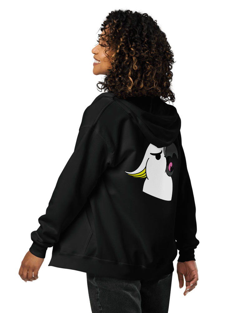 Screaming Cockatoo With Text on the Front Classic Zip Hoodie Multicolor product image (23)