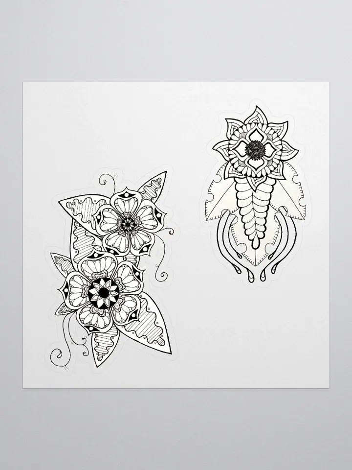 Intricate Floral Kiss-Cut Sticker Collection product image (2)