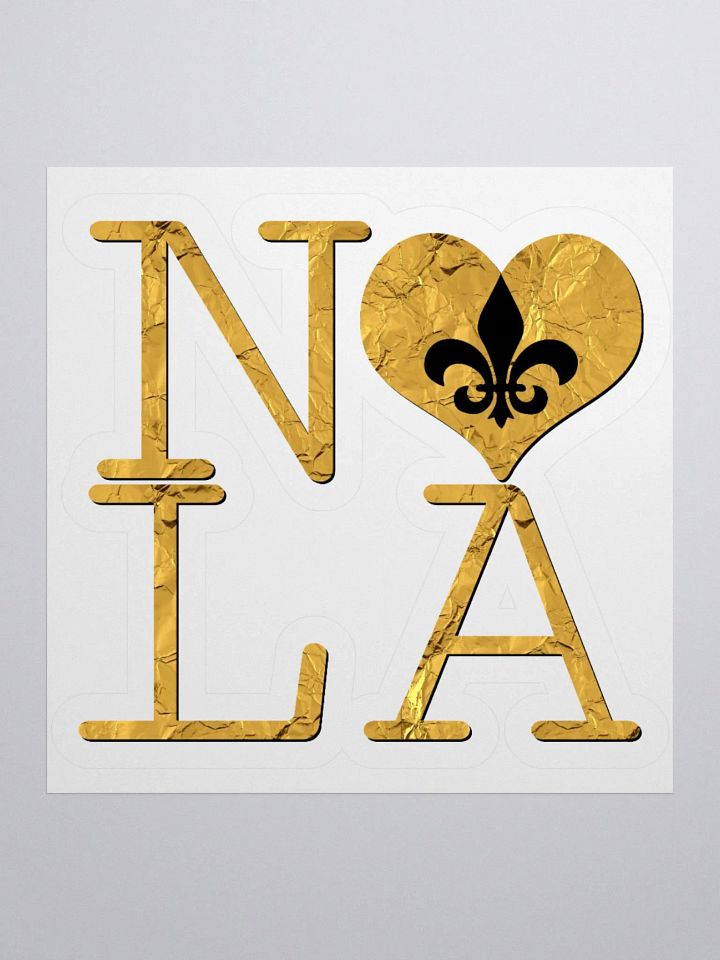 I LOVE NOLA **BIGSHOT STICKER** (GOLD WRAP FULL) product image (1)