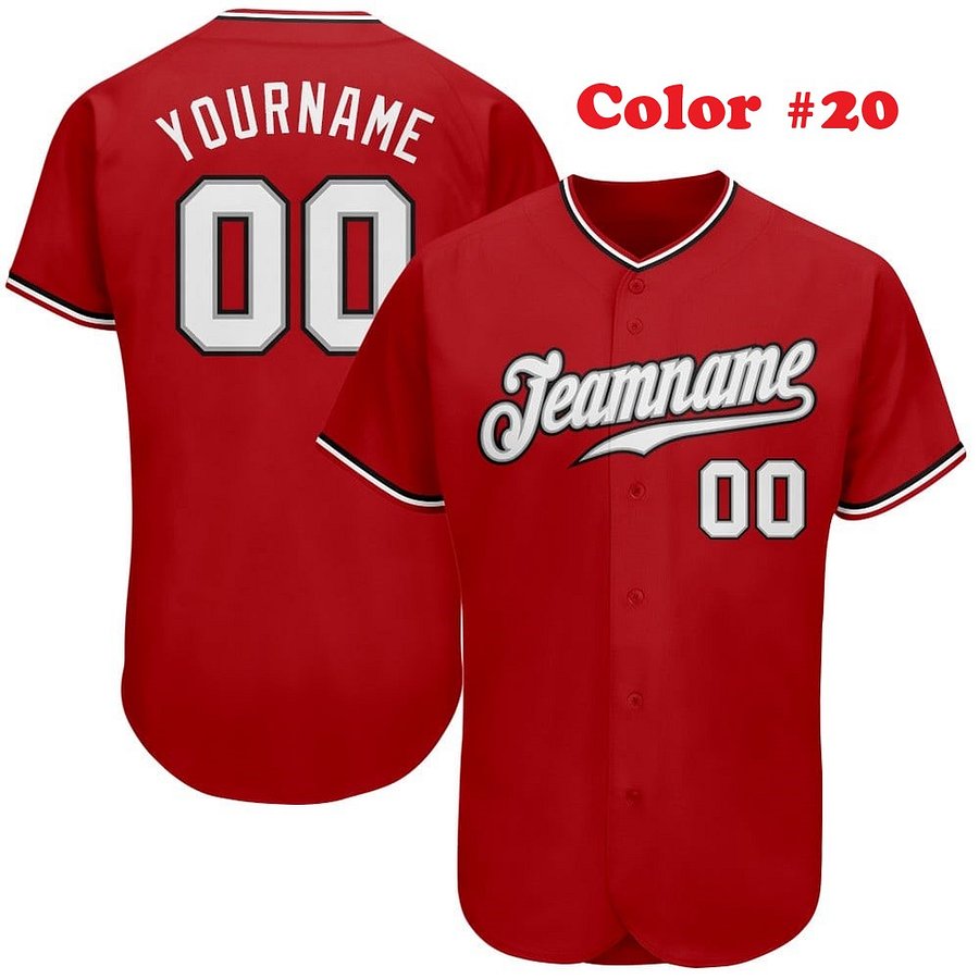 Authentic Baseball Jersey, Custom Baseball Jersey, Personalized Sport Jersey, All Color With No Lines product image (6)