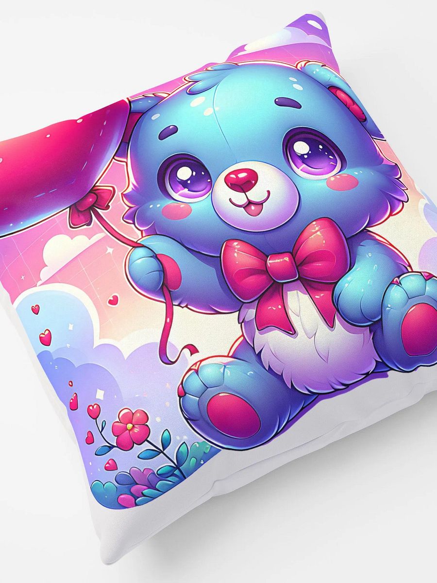 Whimsical Teddy Bear Heart Balloon Pillow product image (9)