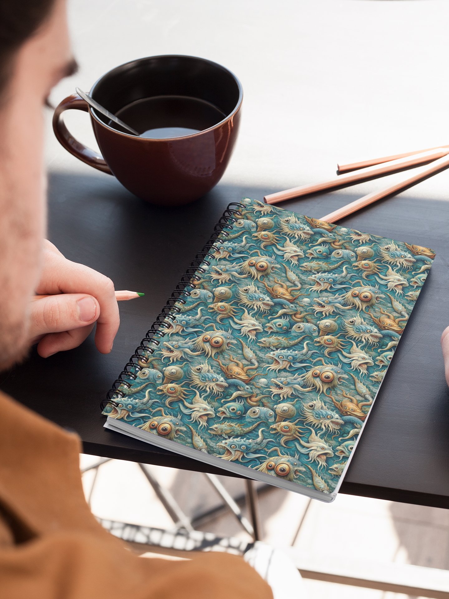 Weird Surreal Sea Monsters – Seamless Digital Papers product image (3)
