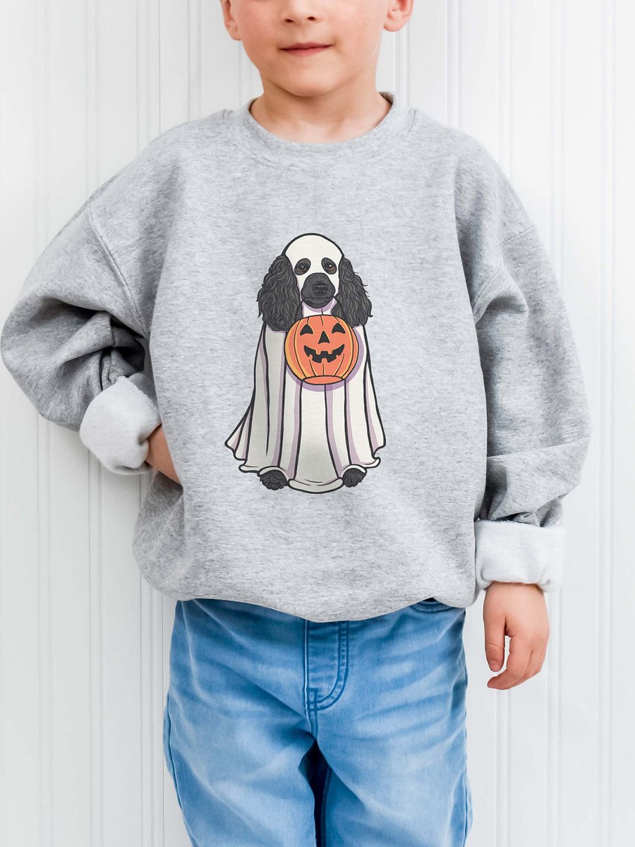 Halloween Standard Poodle(Black) Youth Sweatshirt product image (1)