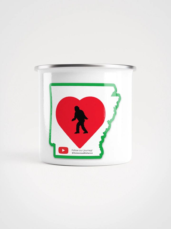 I love Arkansas (and Bigfoot) Enamel Mug product image (1)