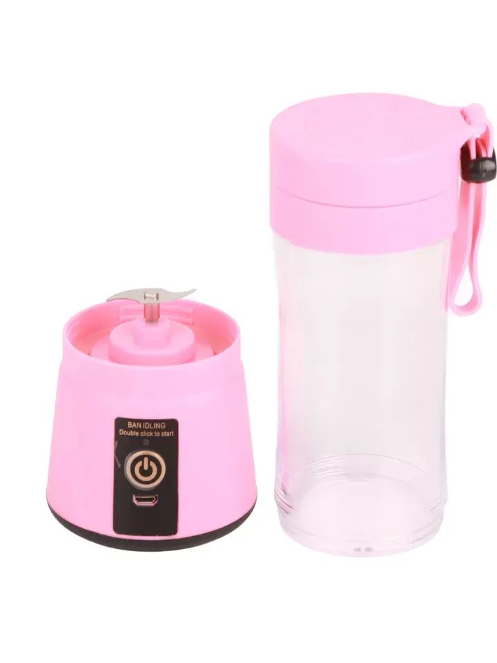 Juicer Portable Juicer Machine Two Leaf Stainless Steel Blade Plastic 2000mAh Re product image (1)
