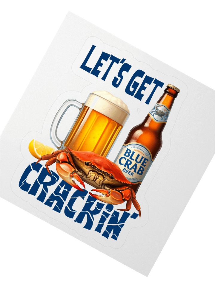 Let's Get Crackin' Crab and Beer Sticker product image (6)