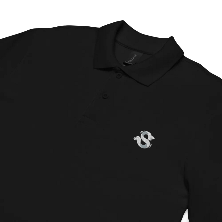 Black Gildan Unisex Pique Polo Shirt product image (2)