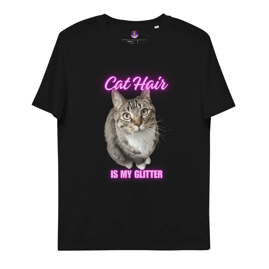 Cat Hair is my glitter tshirt (black) product image (4)