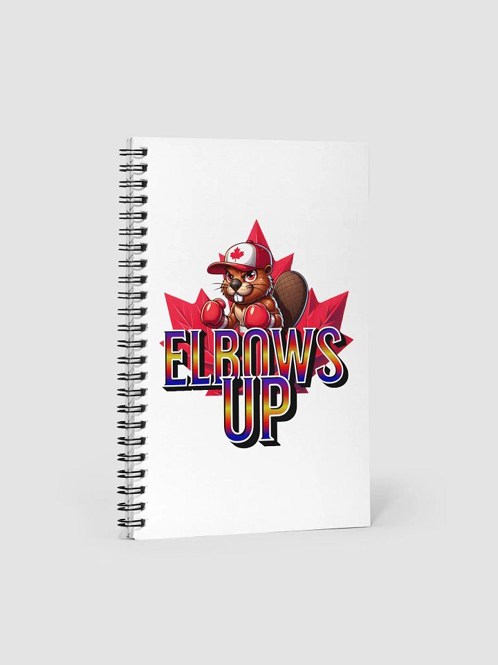 Elbows Up Maple Leaf Beaver Boxing Spiral Notebook product image (2)